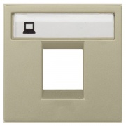 Накладка для 1-го суппорта/разъёма типа 2017... и/или 2018..., 2-модульная, серия Zenit, цвет шампан