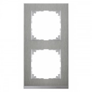 Рамка 2-ая M-Pure Decor Сталь/Цвет алюминия