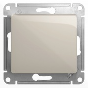 Одноклавишный выключатель 10A механизм SE Glossa, молочный