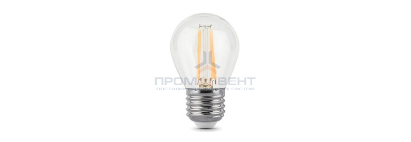 Лампа Gauss Filament Шар 9W 710lm 4100К Е27 LED 1/10/50
