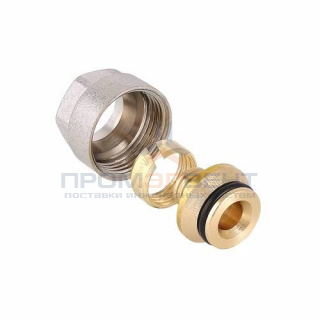 Соединение резьбозажимное VALTEC VT.4410.NVE - 16x2.0 x 3/4"EK (для PEX и PERT труб)