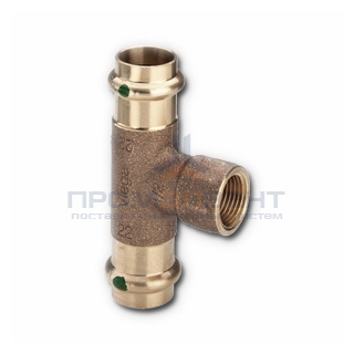 Тройник с переходом на внутреннюю резьбу Viega G3 Sanpress 2217.2 - 35 x 1"