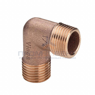 Отвод 90° Viega 3091 - 1" (НР/НР, резьбовой, бронза без покрытия)