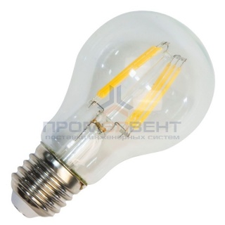 Лампа филаментная светодиодная Feron LB-57 A60 7W 6400K 230V 780lm E27 filament дневной свет